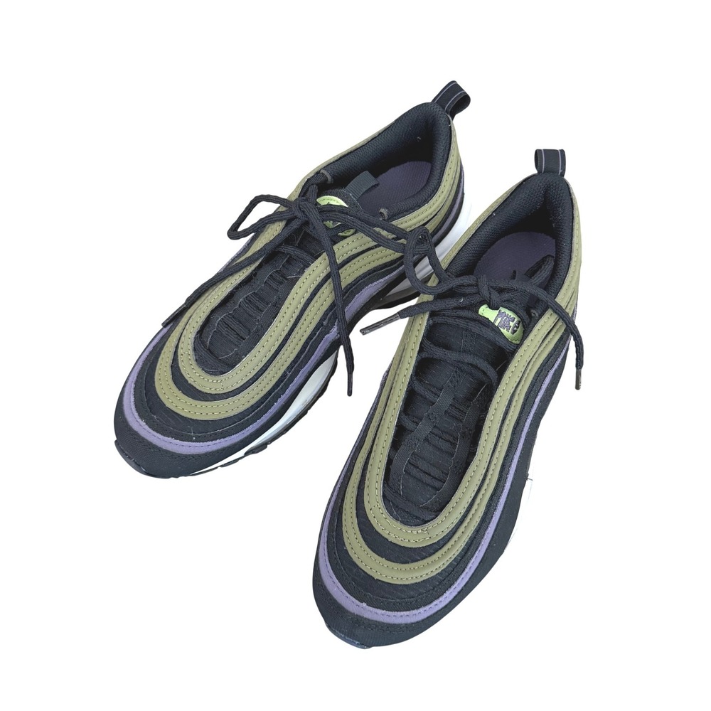 Nike Air Max 97 GS Black Olive Purple DX4734-001 Sneakers Youth size ‎ 6.5Y UK6